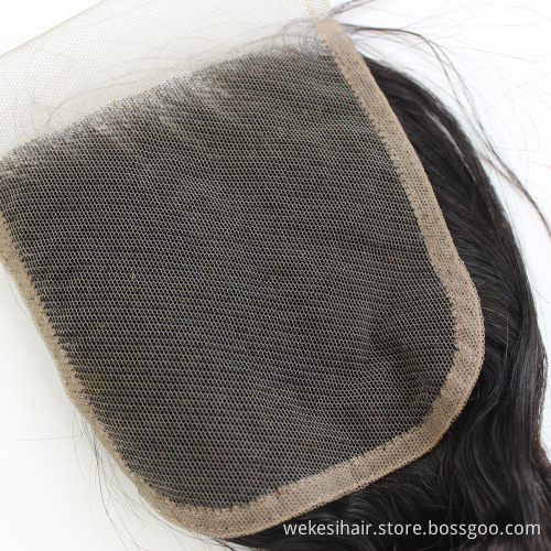 Straight Human Hair 4x4 Lace Closure Brazilian Human Hair Extensions Virgin Cuticle Aligned Hair